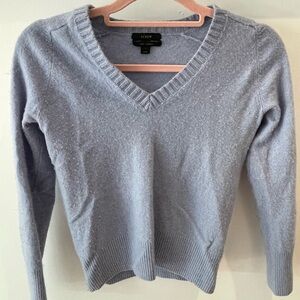 J. Crew Women's Soft Blue V-Neck Sweater